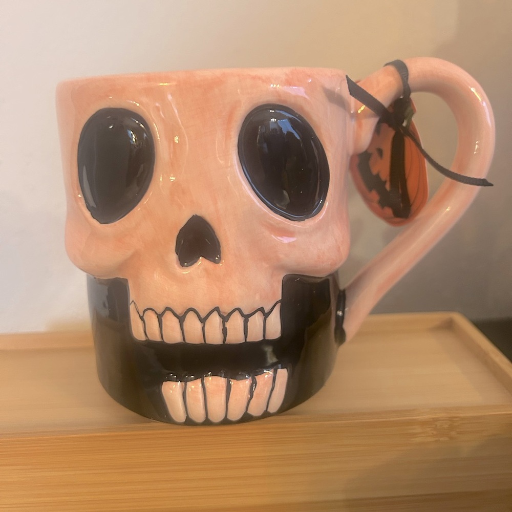 Blue Sky Pink Skull Mug